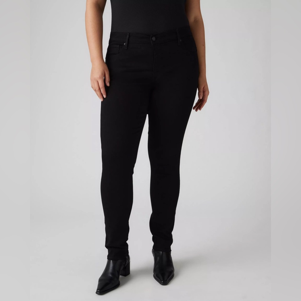 Levi 311 Women's Shaping Skinny Black Stretch Jeans Size 32 - Picture 8 of 15